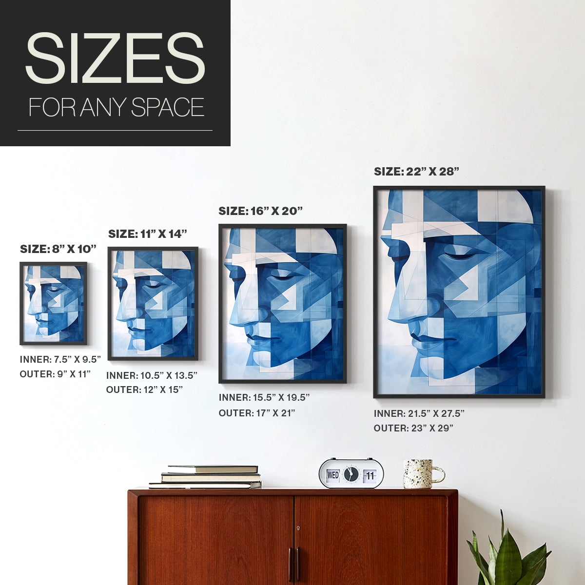Abstract Series XXVIII - Restickable Framed Art Set