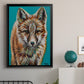 Teal Fox - Modern Framed Canvas Print