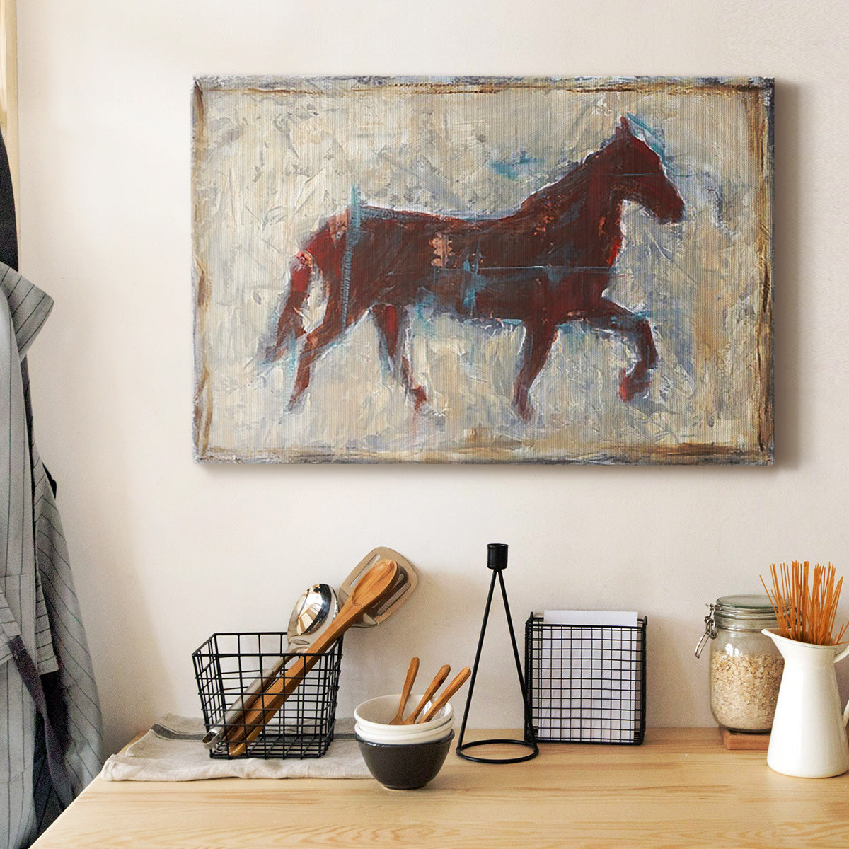 Iron Equine II Premium Gallery Wrapped Canvas - Ready to Hang