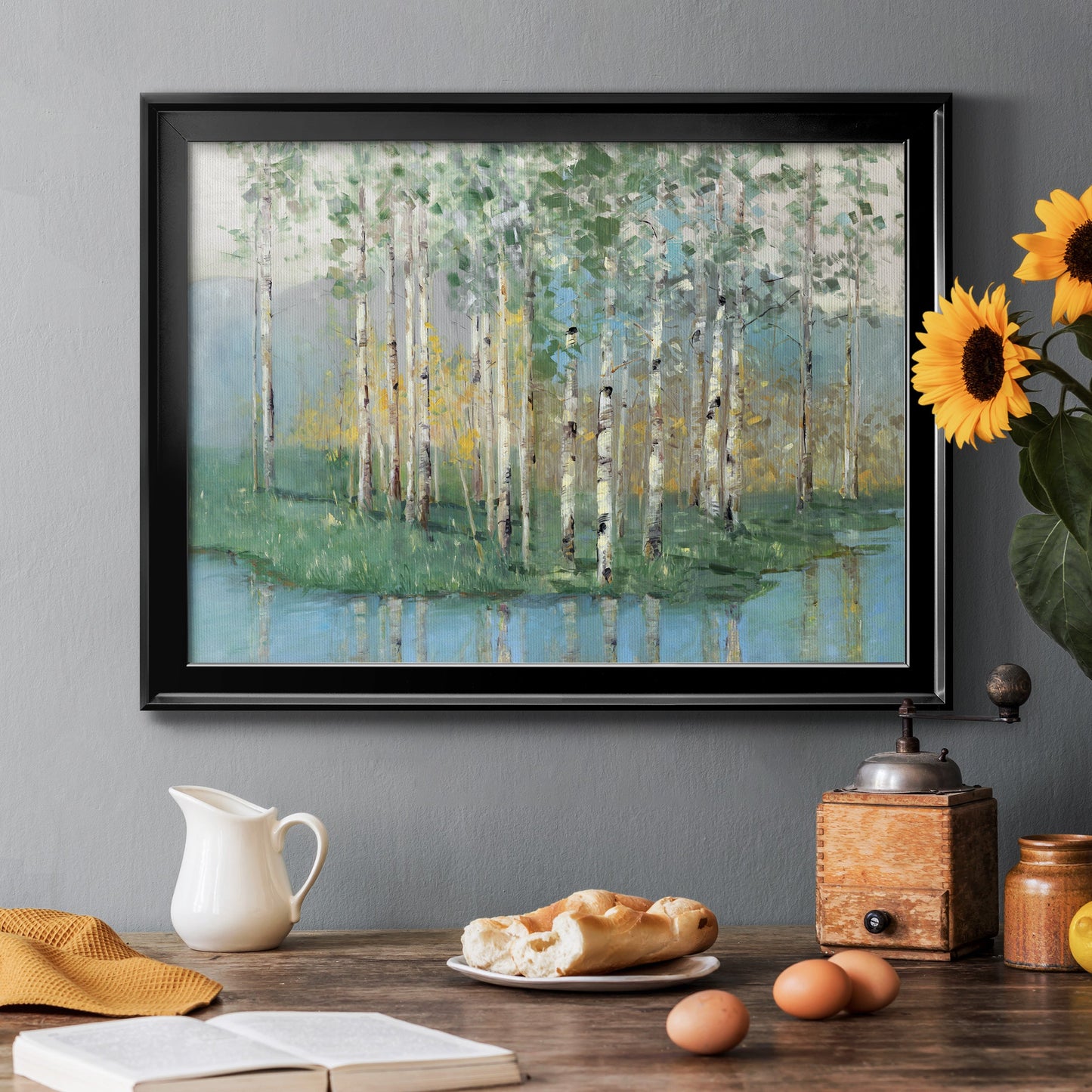 Birch Reflections Revisited Premium Classic Framed Canvas - Ready to Hang