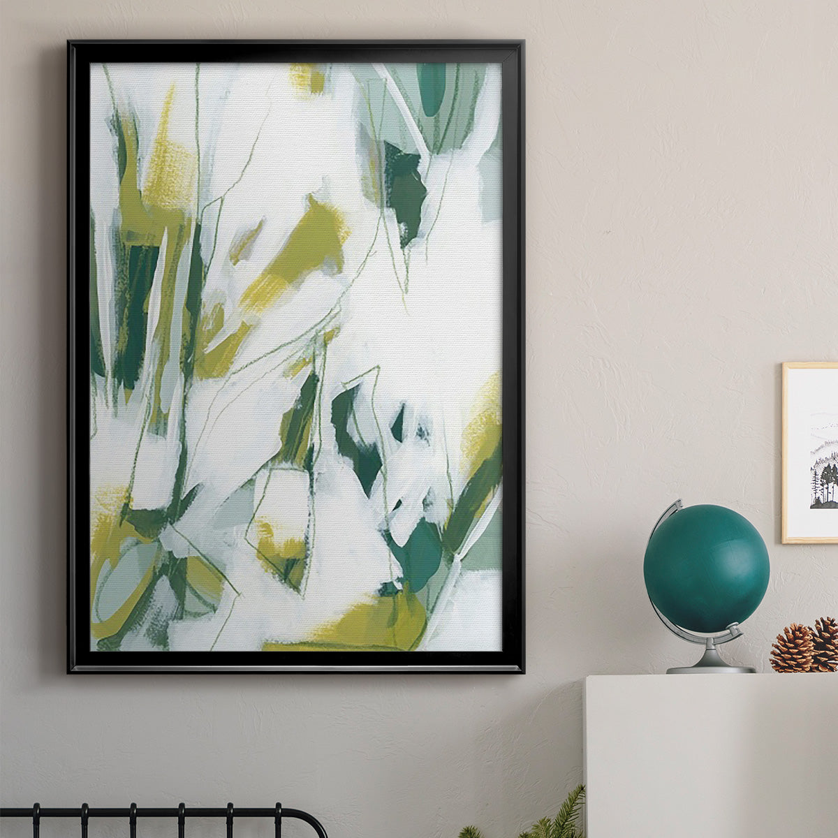 Emerald Ice IV - Modern Framed Canvas Print