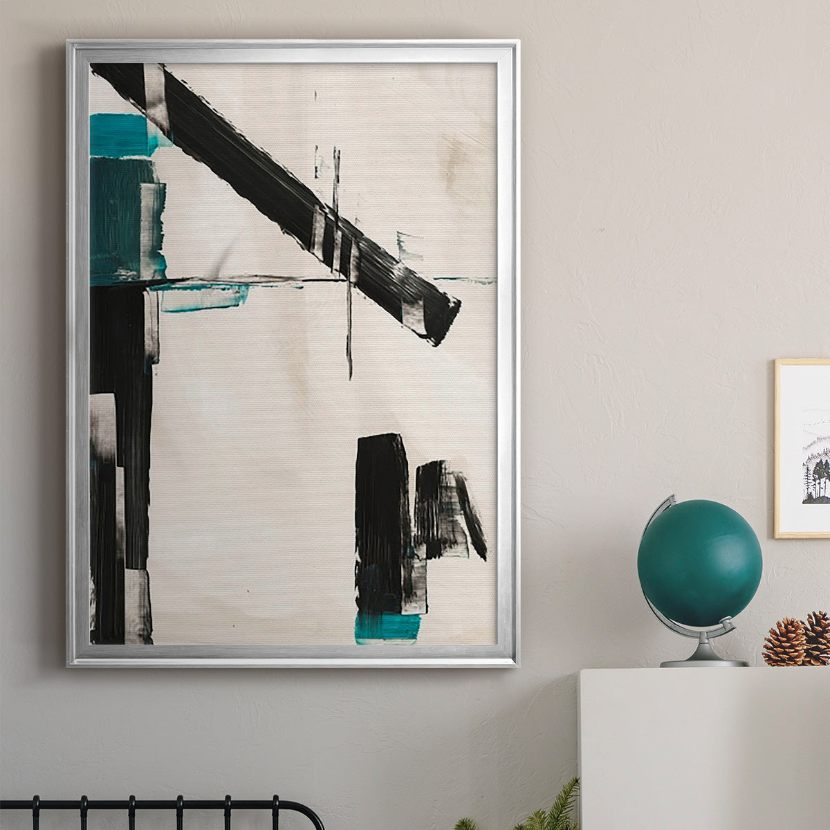 Geometry Notes III - Modern Framed Canvas Print