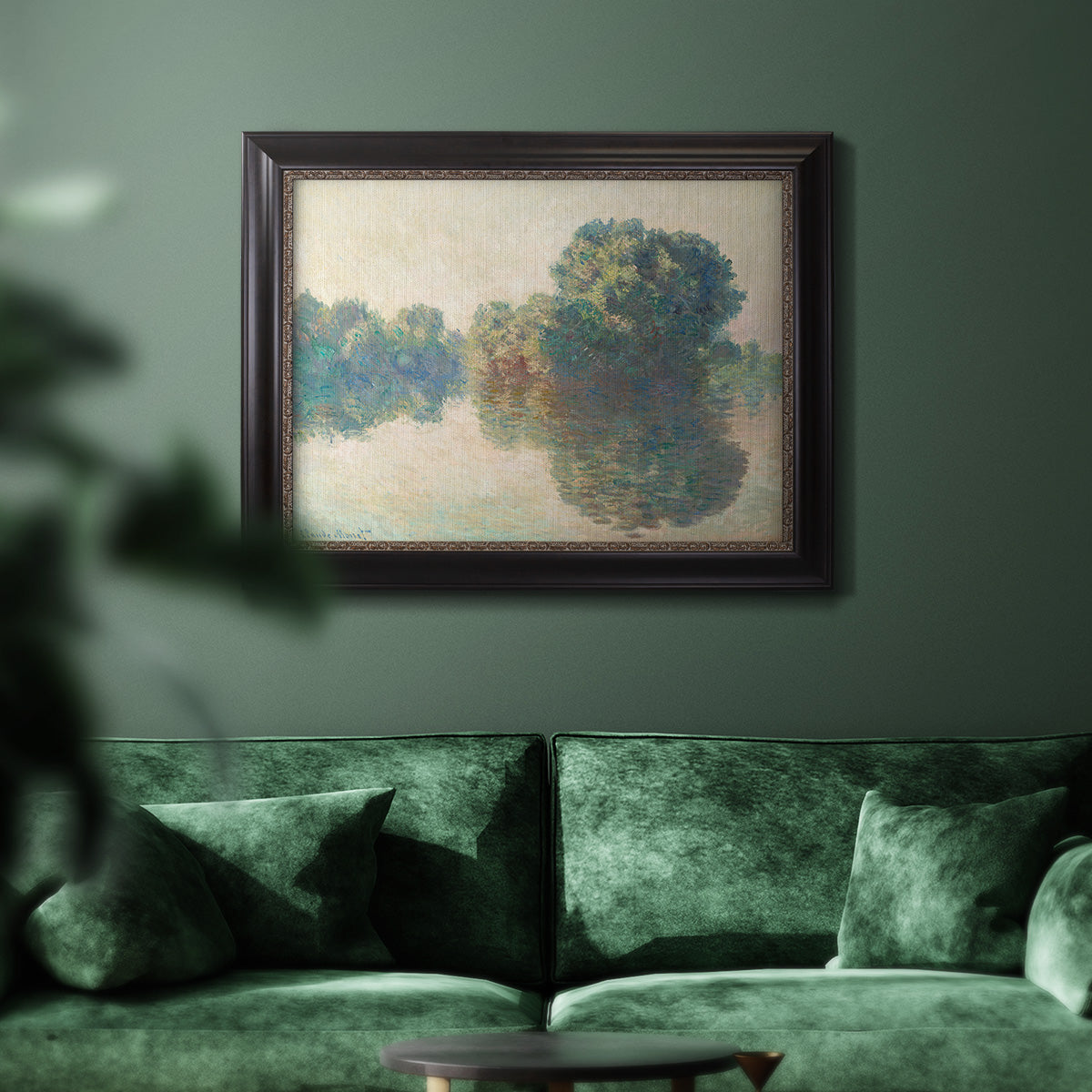 The Seine at Giverny - Ornate Framed Canvas Print