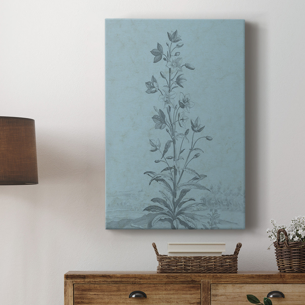 Botanical on Teal II Premium Gallery Wrapped Canvas - Ready to Hang