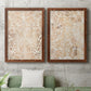 Walnut Damask I - Premium Framed Canvas 2 Piece Set - Ready to Hang