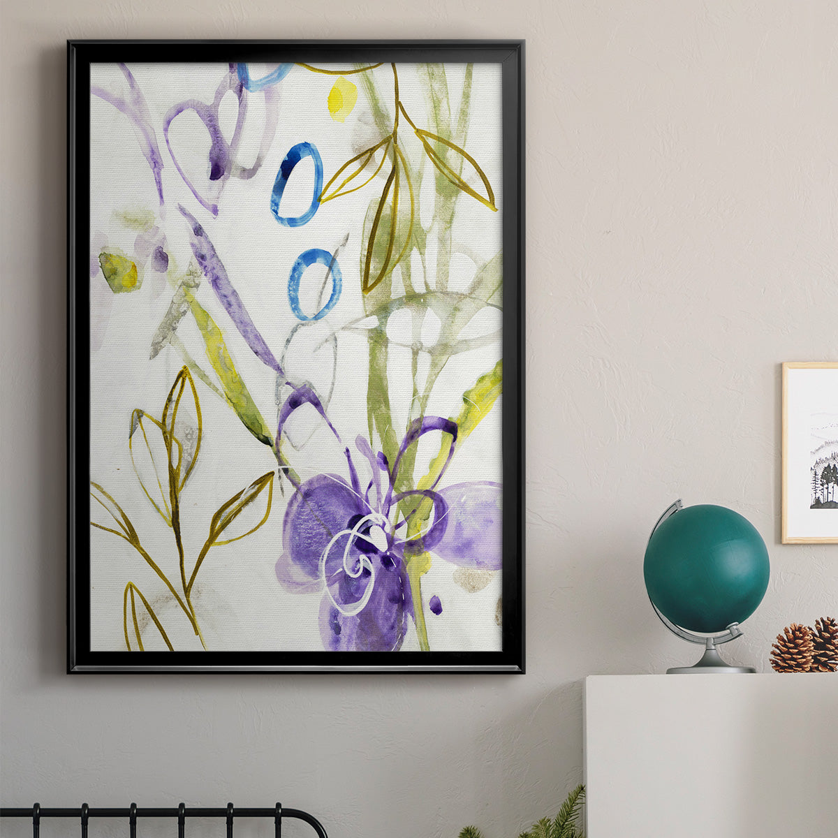 On A Whim II - Modern Framed Canvas Print