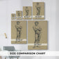 Size comparison chart for canvas art prints, showing multiple size options.