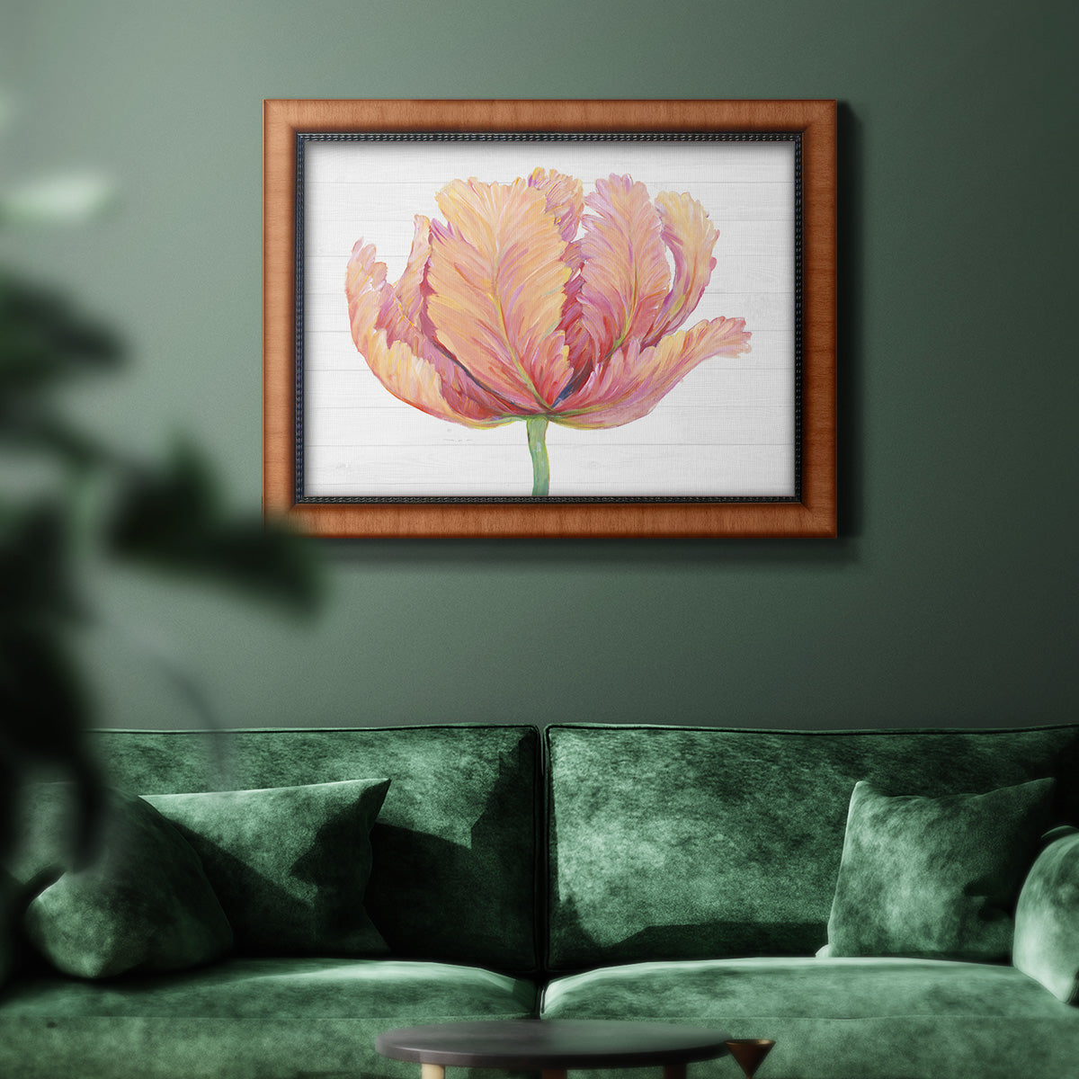 Single Pink Bloom I Premium Framed Canvas- Ready to Hang