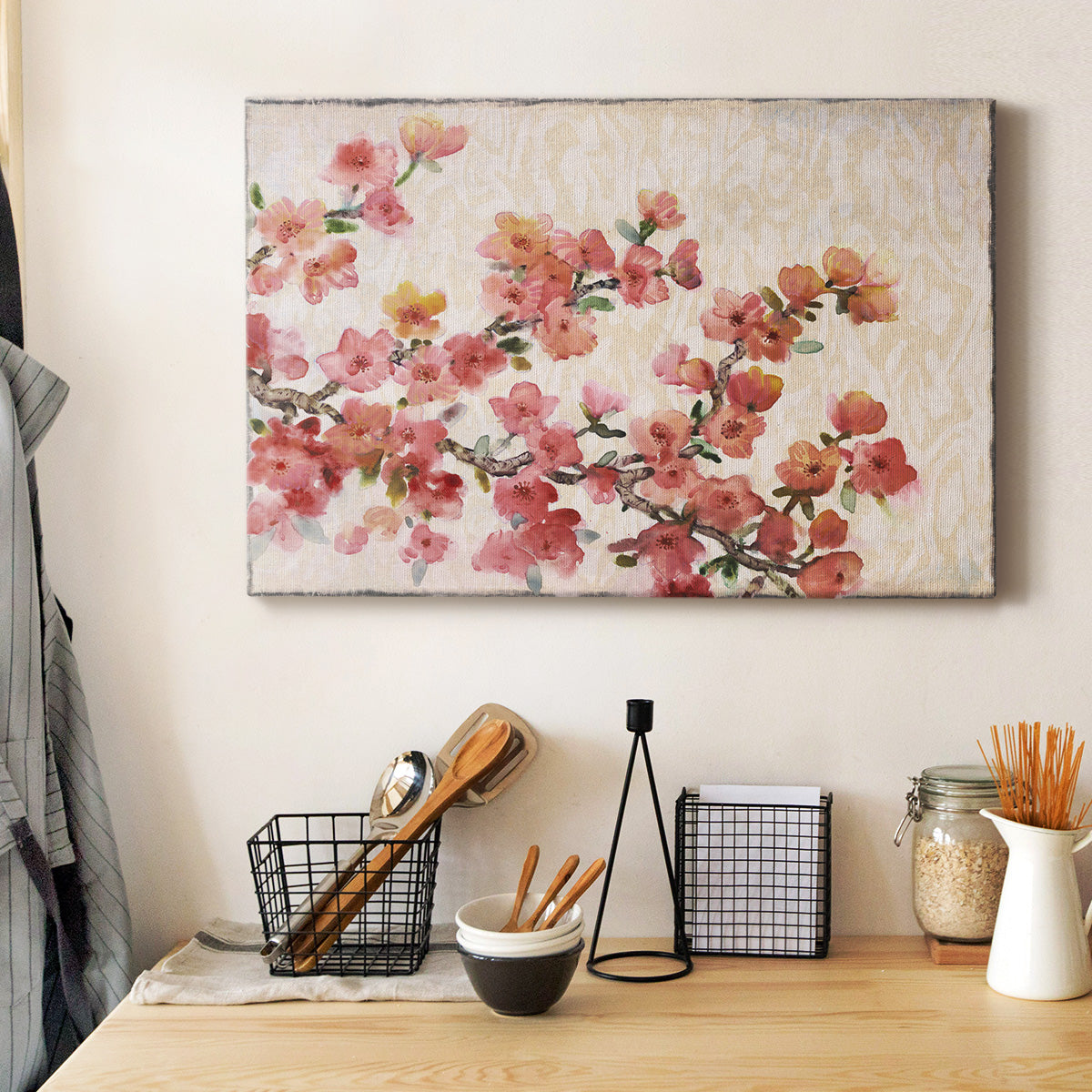 Cherry Blossom Composition II Premium Gallery Wrapped Canvas - Ready to Hang