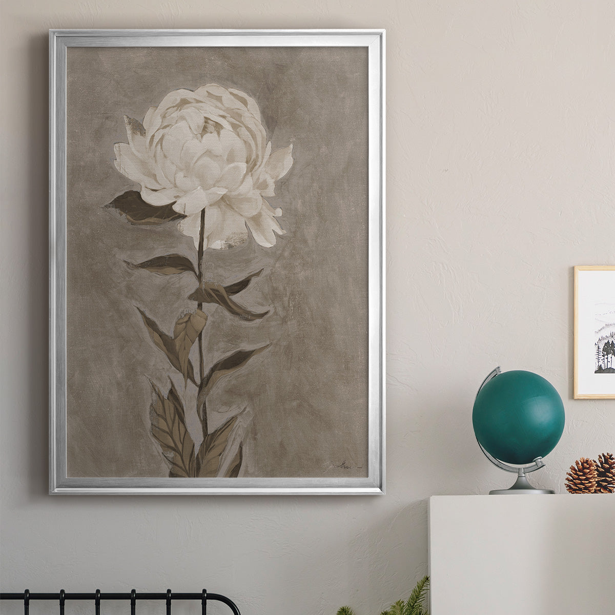 Pretty As A Peony I - Modern Framed Canvas Print
