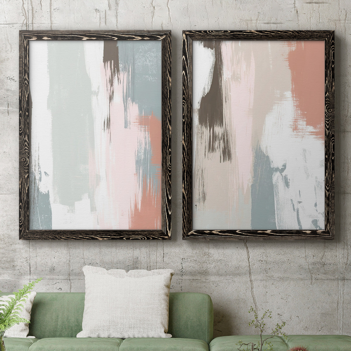 Sandstone Peel III - Premium Framed Canvas 2 Piece Set - Ready to Hang