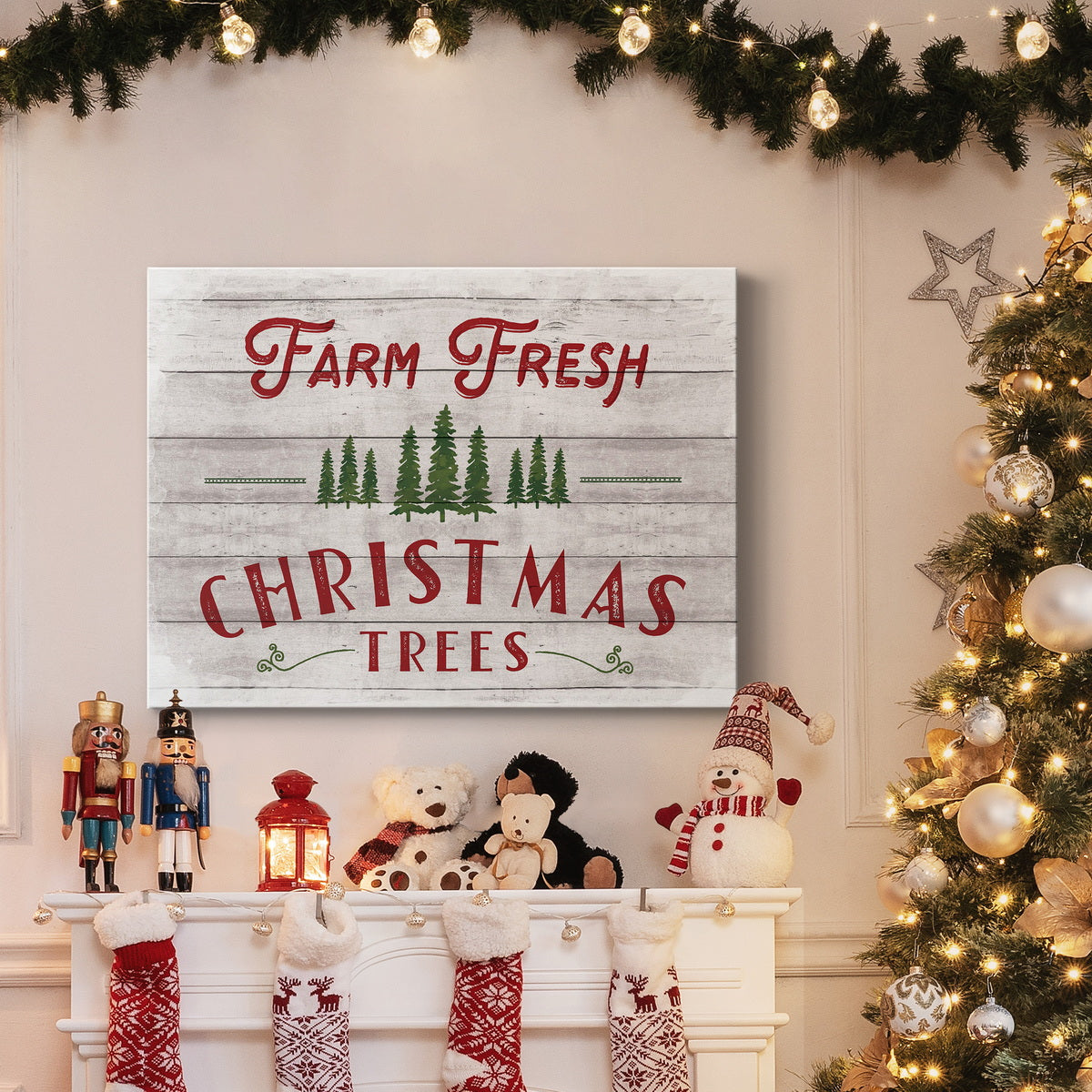 Farm Fresh Christmas Trees - Premium Gallery Wrapped Canvas  - Ready to Hang