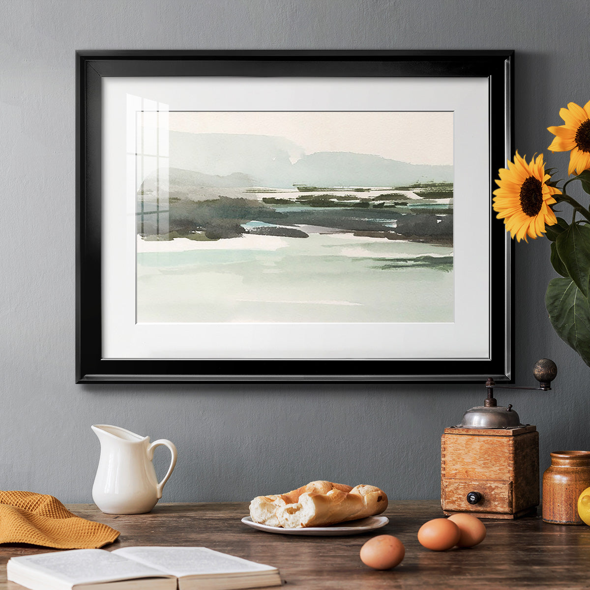 Turquoise Marsh I - Modern Framed Art Print