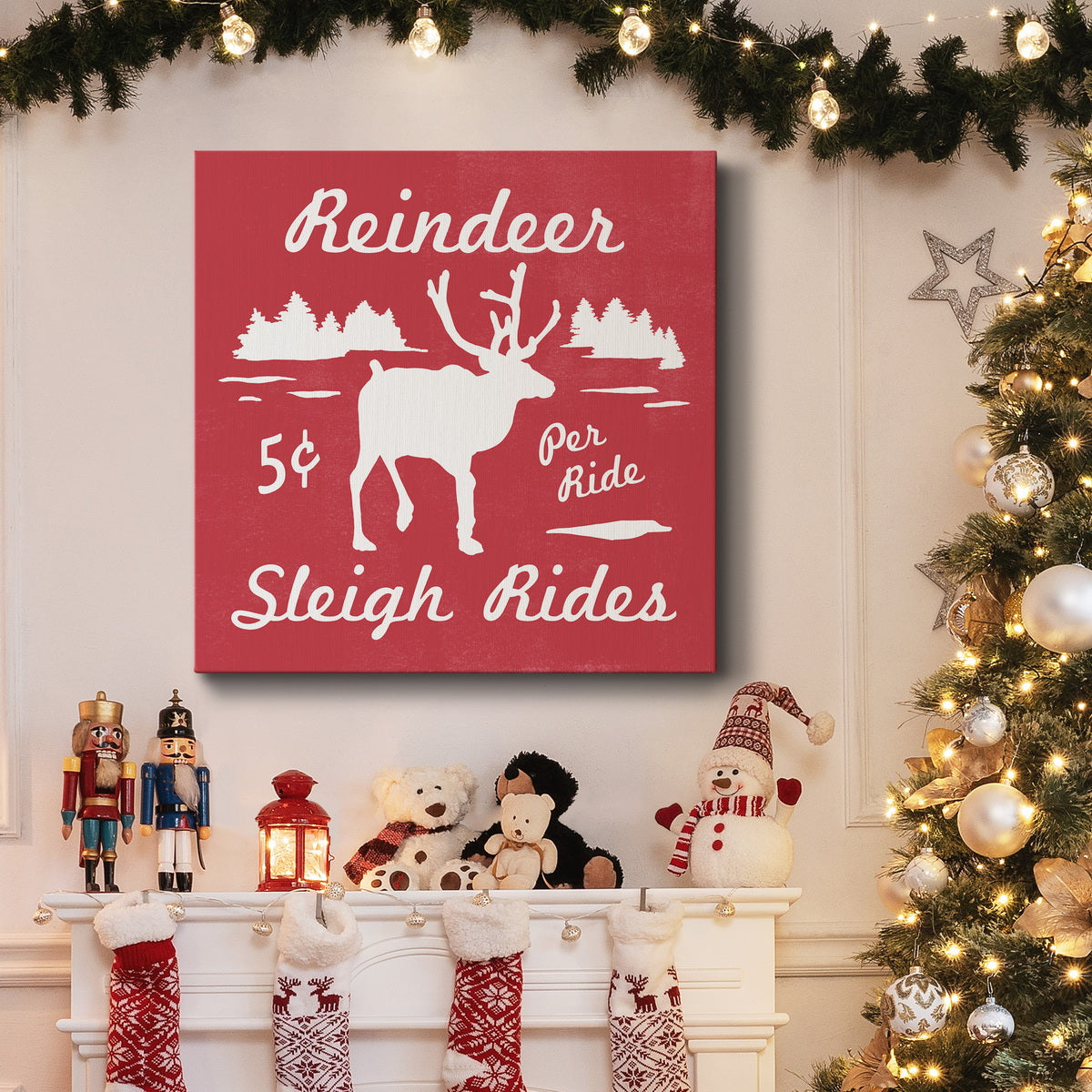 Reindeer Rides II-Premium Gallery Wrapped Canvas - Ready to Hang