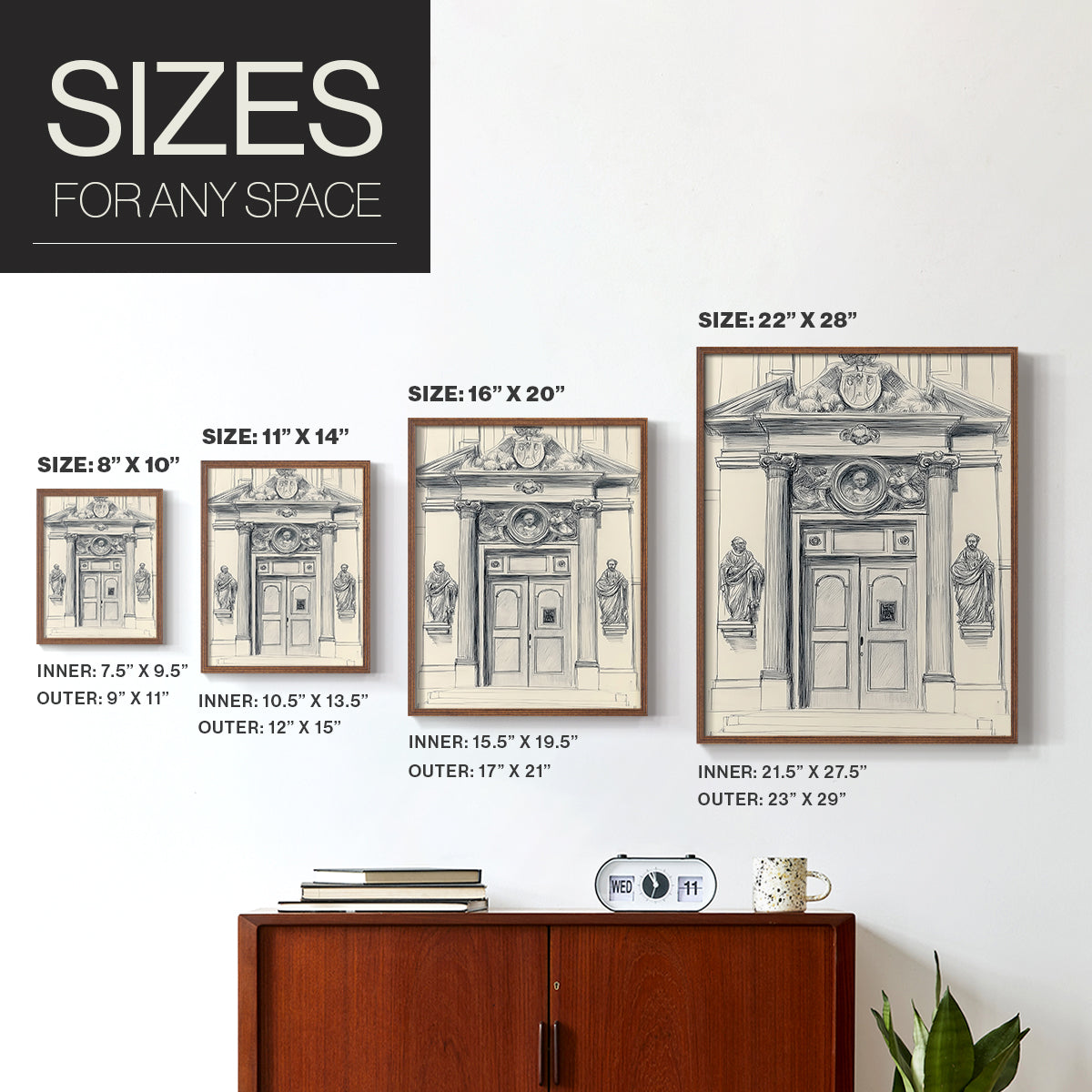 Landscape Study Series V - Restickable Framed Art Set