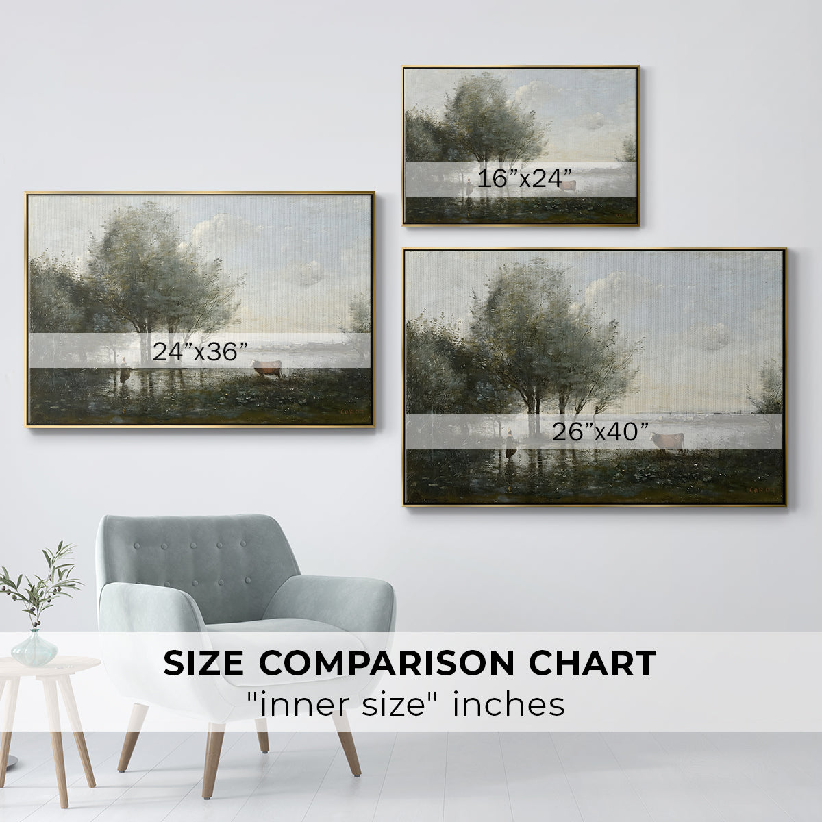 The Marsh (Le Marais), c. 1865-1870 - Floater Framed Canvas Print