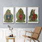 Latte Moose in Sweater - Framed Premium Gallery Wrapped Canvas L Frame 3 Piece Set - Ready to Hang