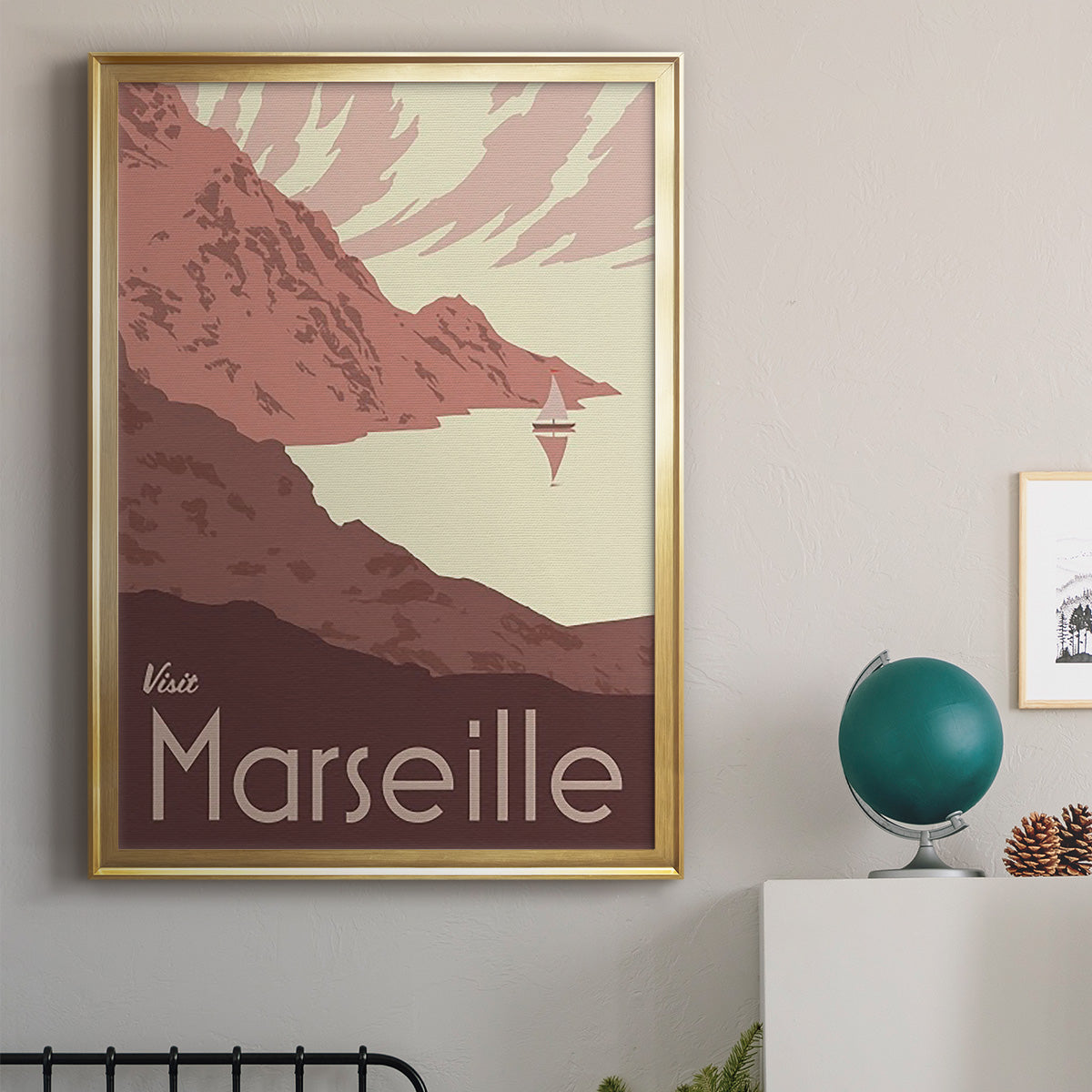 French Coast I - Modern Framed Canvas Print