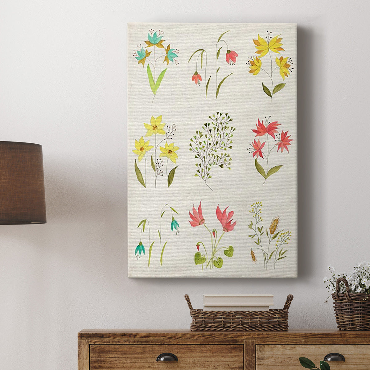 Floral Gatherings Grid - Canvas Art Print