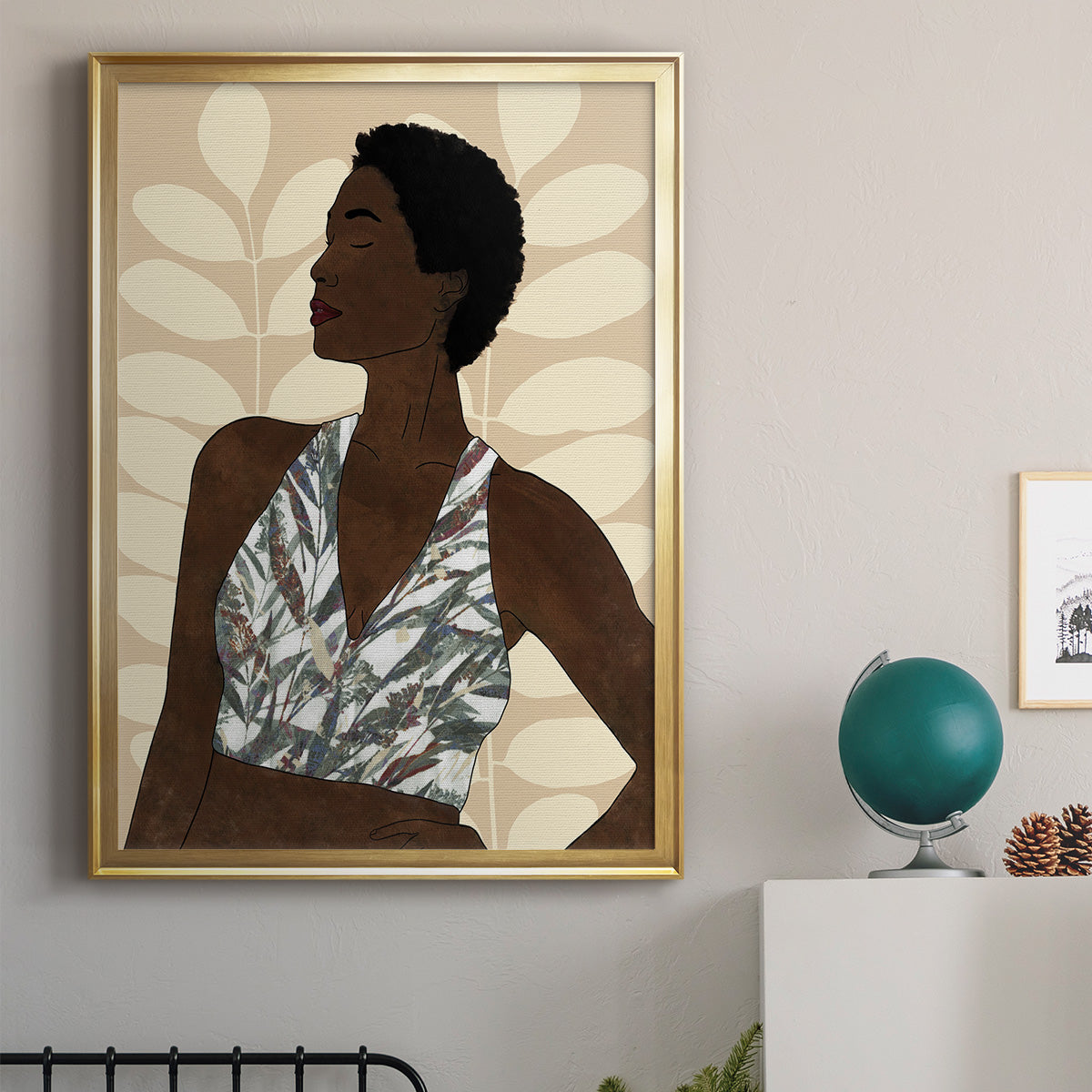 Ethnic Beauty I - Modern Framed Canvas Print