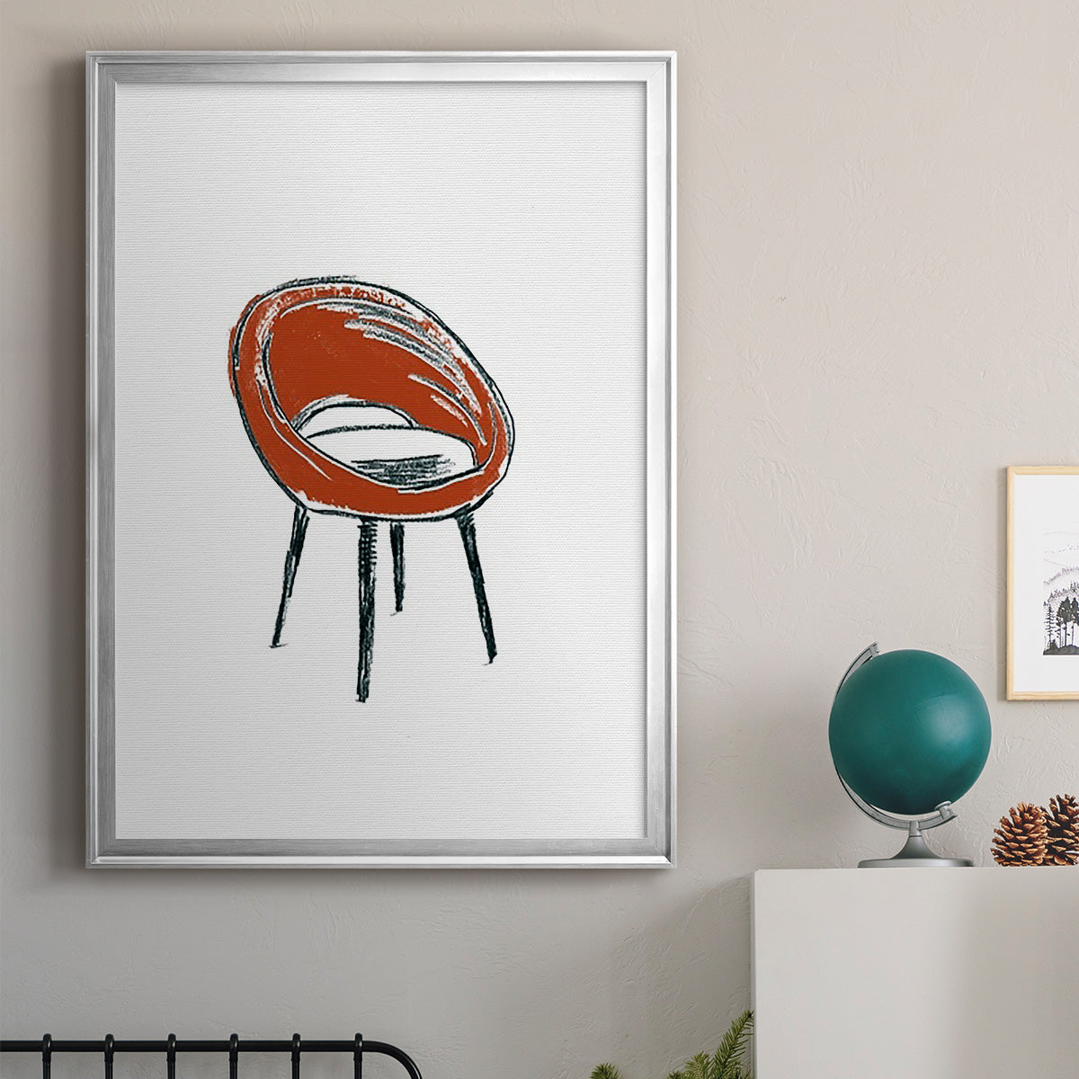 Take a Seat V - Modern Framed Canvas Print