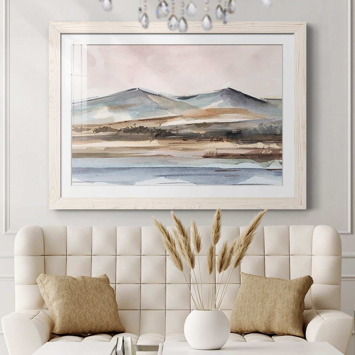 Autumn Mountain Valley II - Barnwood Framed Art Print