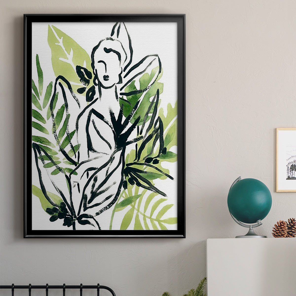 Tropical Sketchbook I - Modern Framed Canvas Print