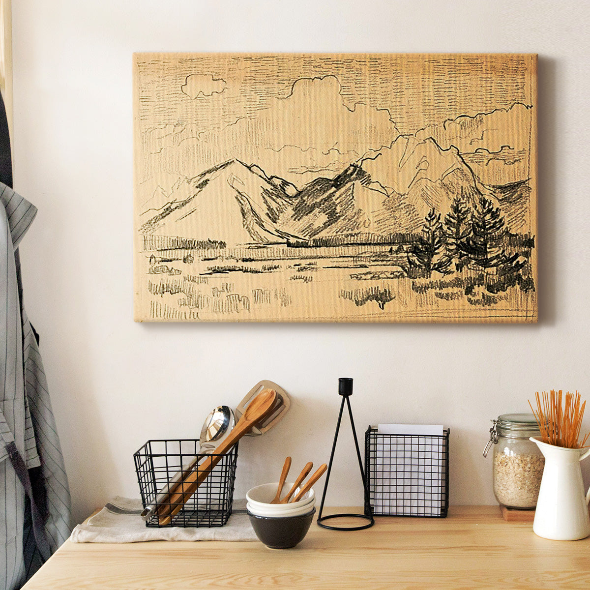 Hatched Horizon II - Canvas Art Print
