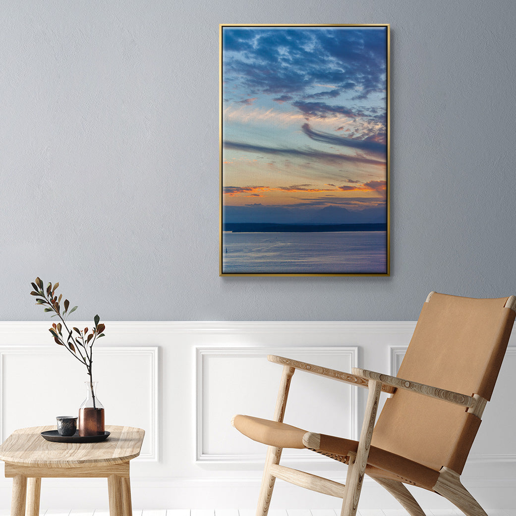 Cloud Variations - Framed Premium Gallery Wrapped Canvas L Frame - Ready to Hang