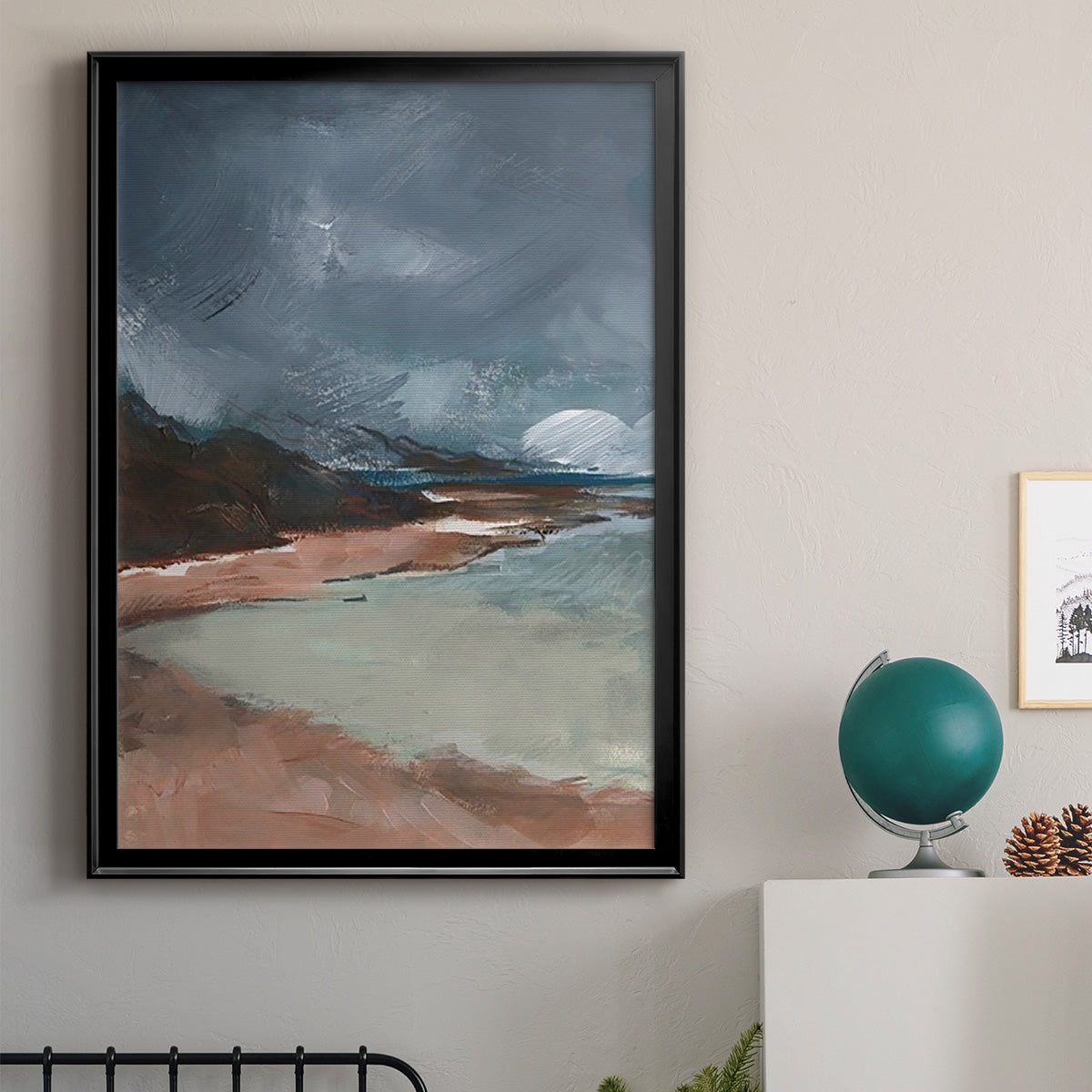 Sea Glass Storm II - Modern Framed Canvas Print