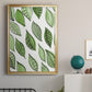 Patterned Leaf Shapes IV - Modern Framed Canvas Print