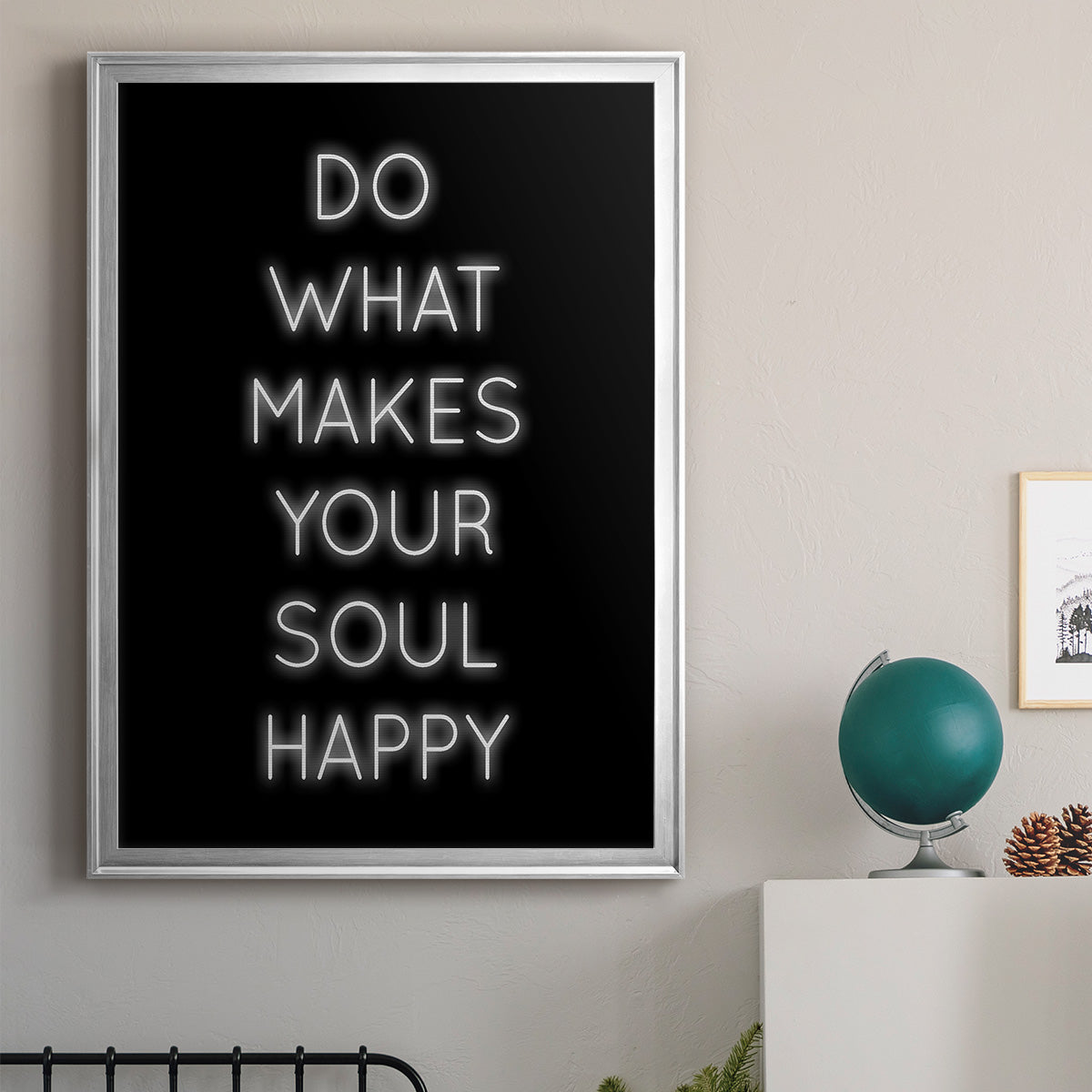 Soul Happy - Modern Framed Canvas Print