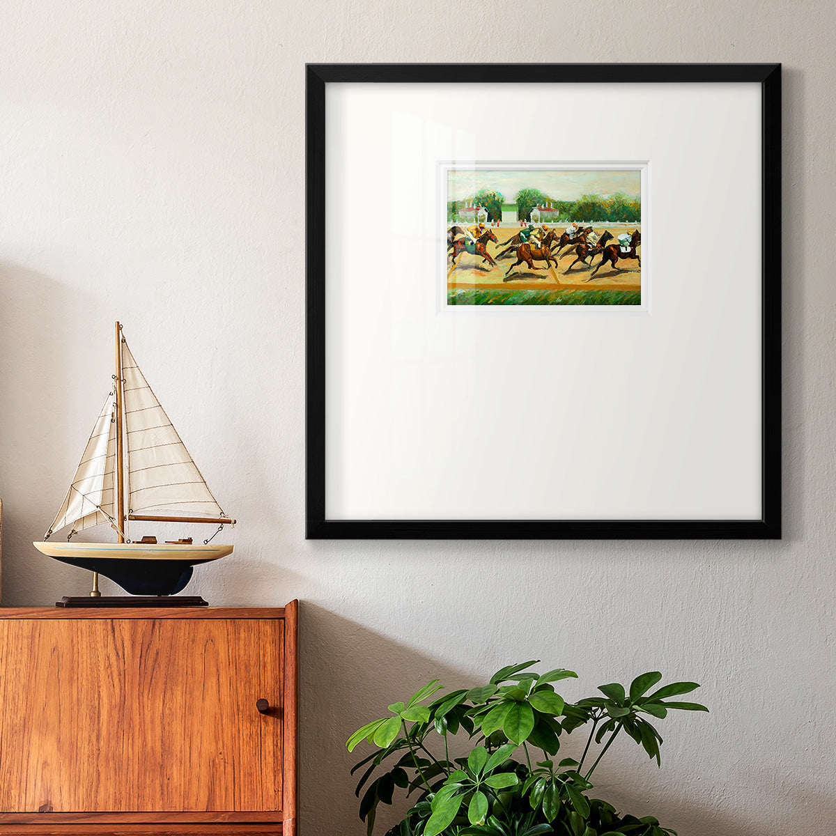 Dat at the Race III Premium Framed Print Double Matboard