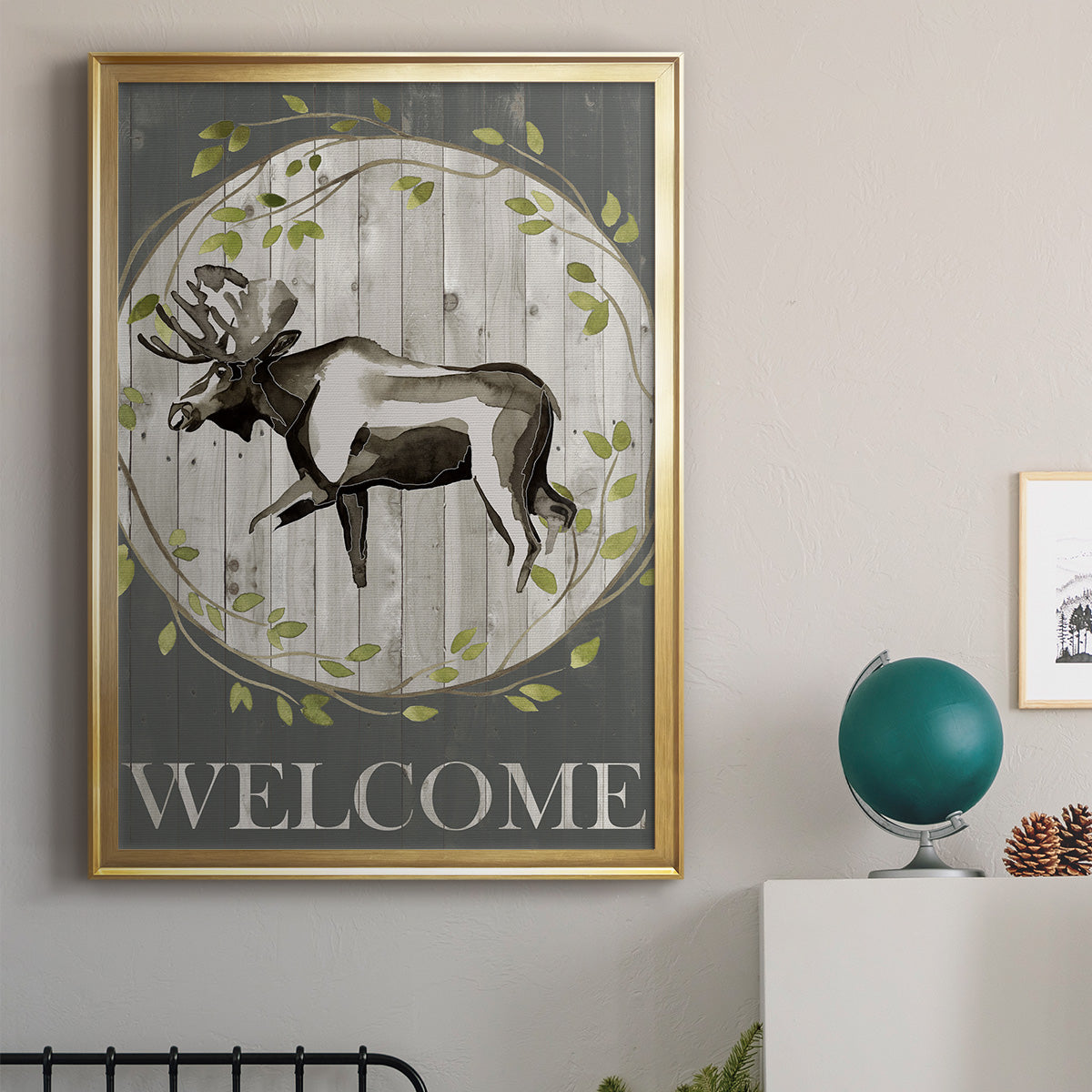 Woodland Welcome IV - Modern Framed Canvas Print