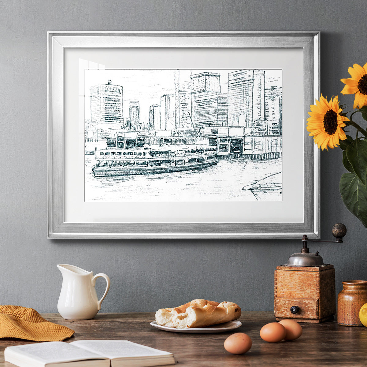 Ferryboats IV Premium Framed Print - Ready to Hang