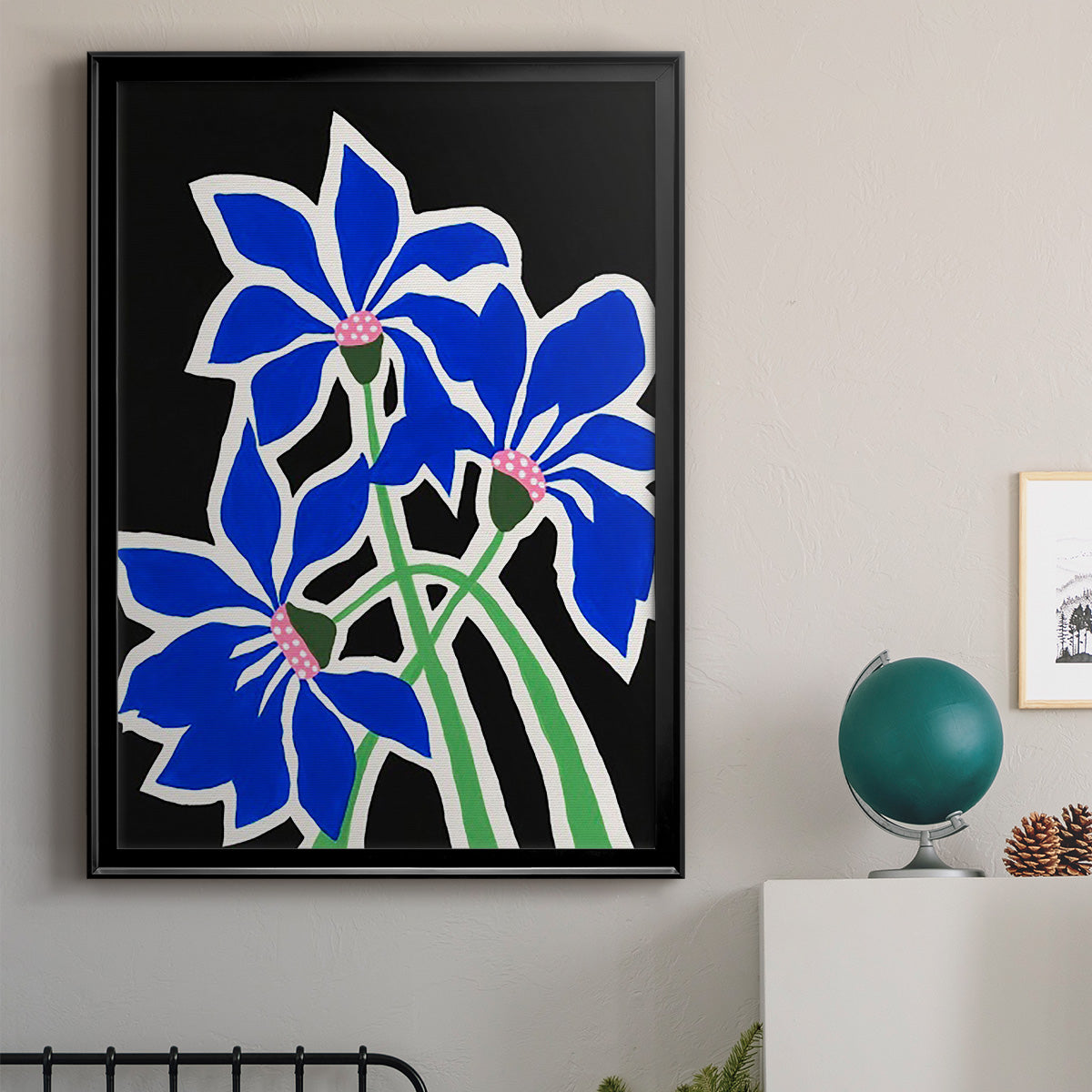 Pop Flowers IV - Modern Framed Canvas Print