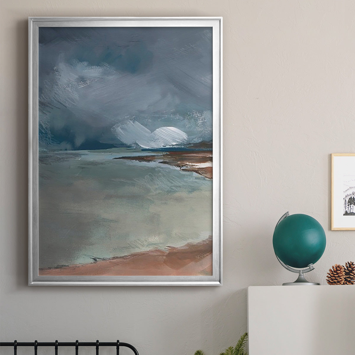 Sea Glass Storm I - Modern Framed Canvas Print