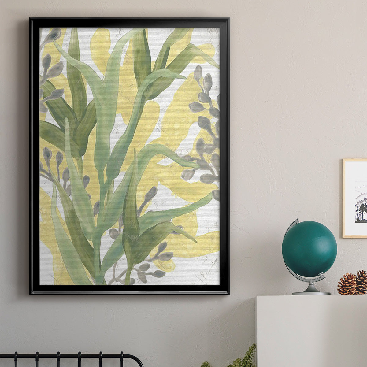 Sea Grass Fresco II - Modern Framed Canvas Print