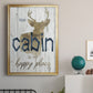 Happy Place Cabin - Modern Framed Canvas Print
