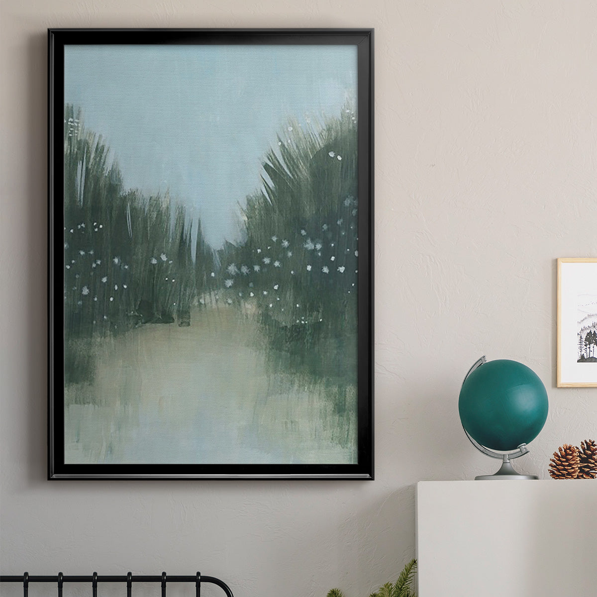 Marsh Morning Fog I - Modern Framed Canvas Print