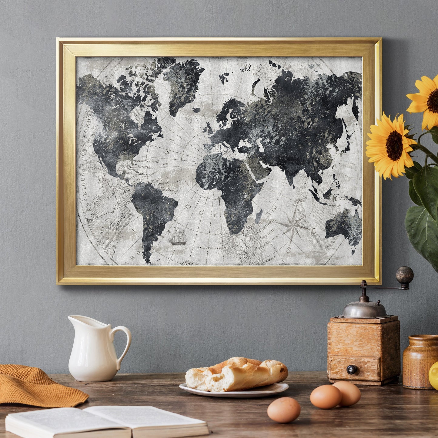 Modern Atlas Premium Classic Framed Canvas - Ready to Hang