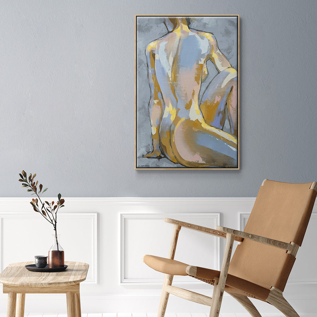 Grey Maiden II - Floater Framed Canvas Print