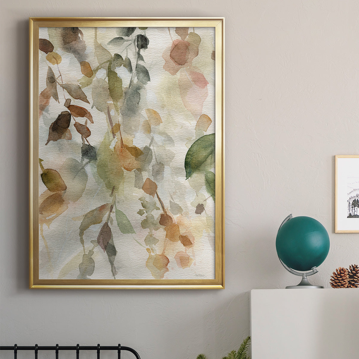 Cascading Nature II - Modern Framed Canvas Print