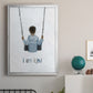 Boy on a Swing - Modern Framed Canvas Print