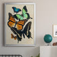 Collaged Butterflies I - Modern Framed Canvas Print