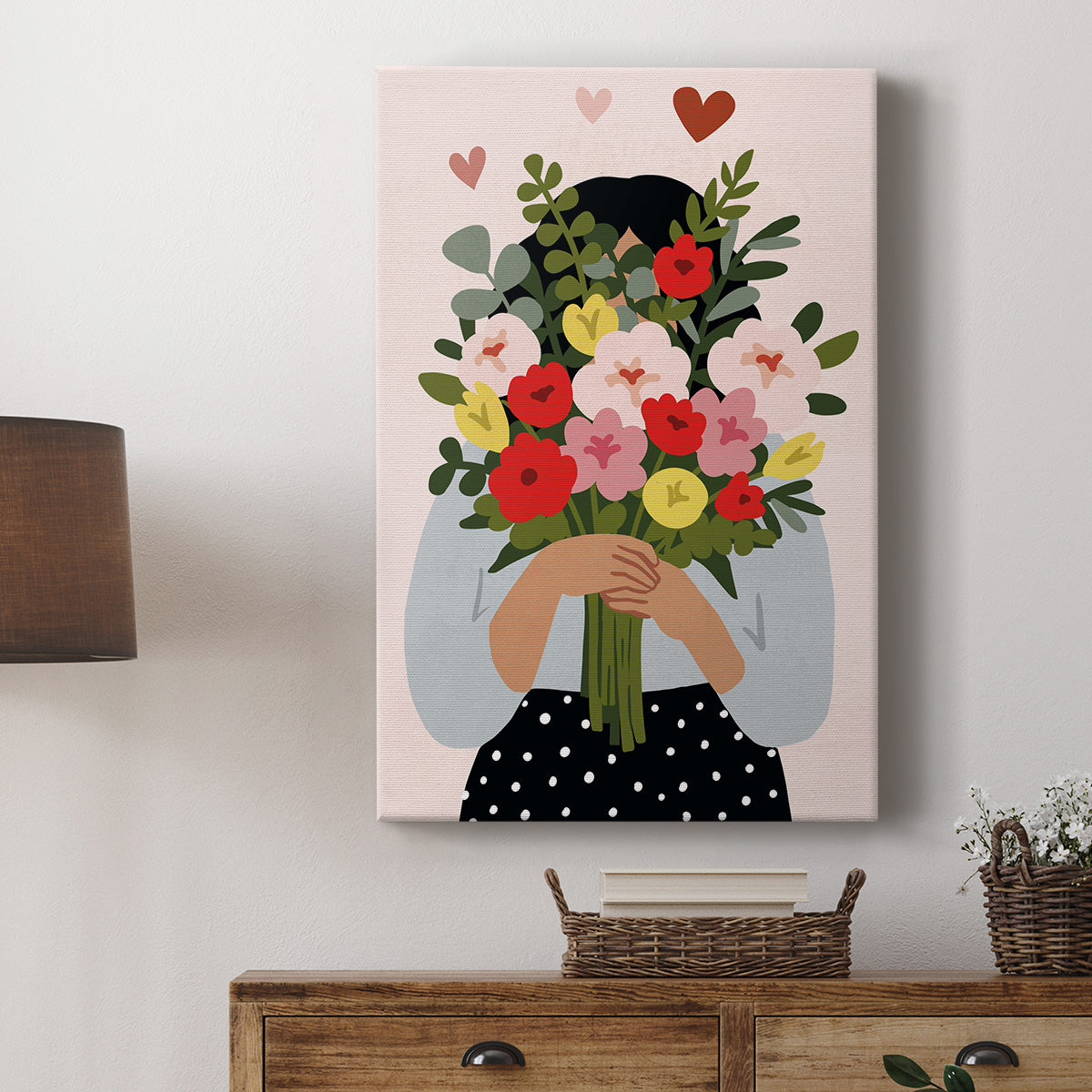 Darling Valentine Collection B Premium Gallery Wrapped Canvas - Ready to Hang