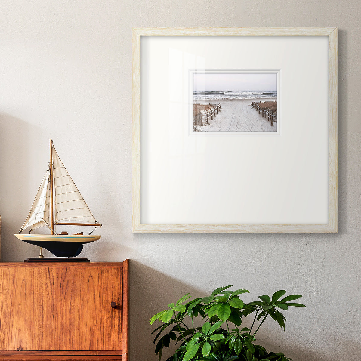 OBX Path Premium Framed Print Double Matboard