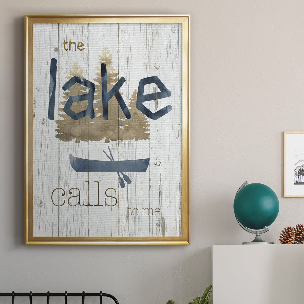 Lake Calls Me - Modern Framed Canvas Print