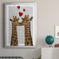 Giraffe Love - Modern Framed Canvas Print