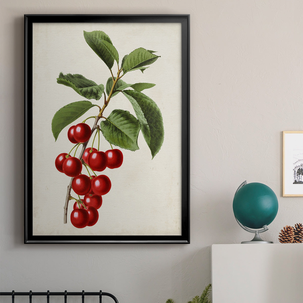 Antique Fruit II - Modern Framed Canvas Print